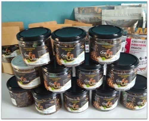 Jar of edible insects for sale in Scotland