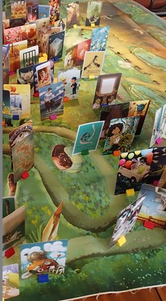 Academics future vision board with cards and texts
