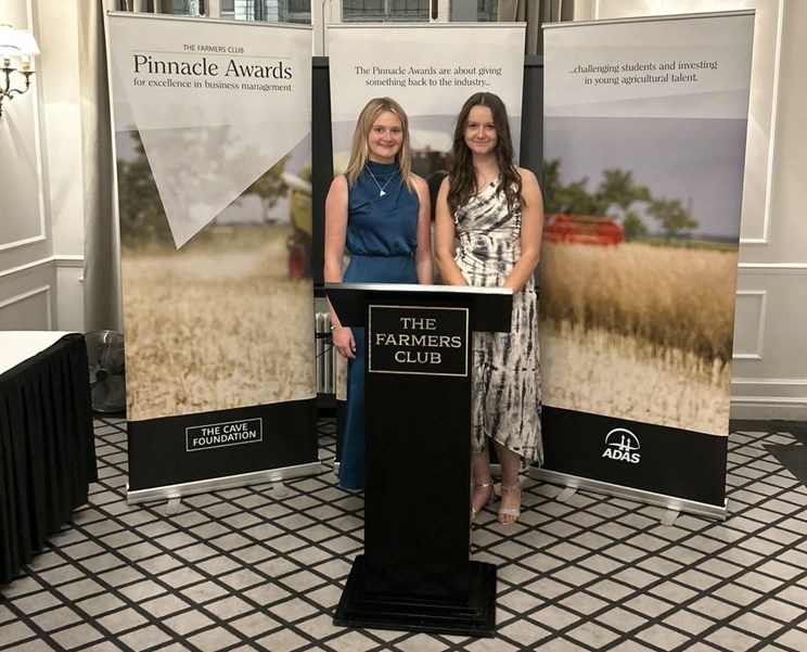 L-R Erin McGuire and Gemma Ambrose at the Pinnacle Awards